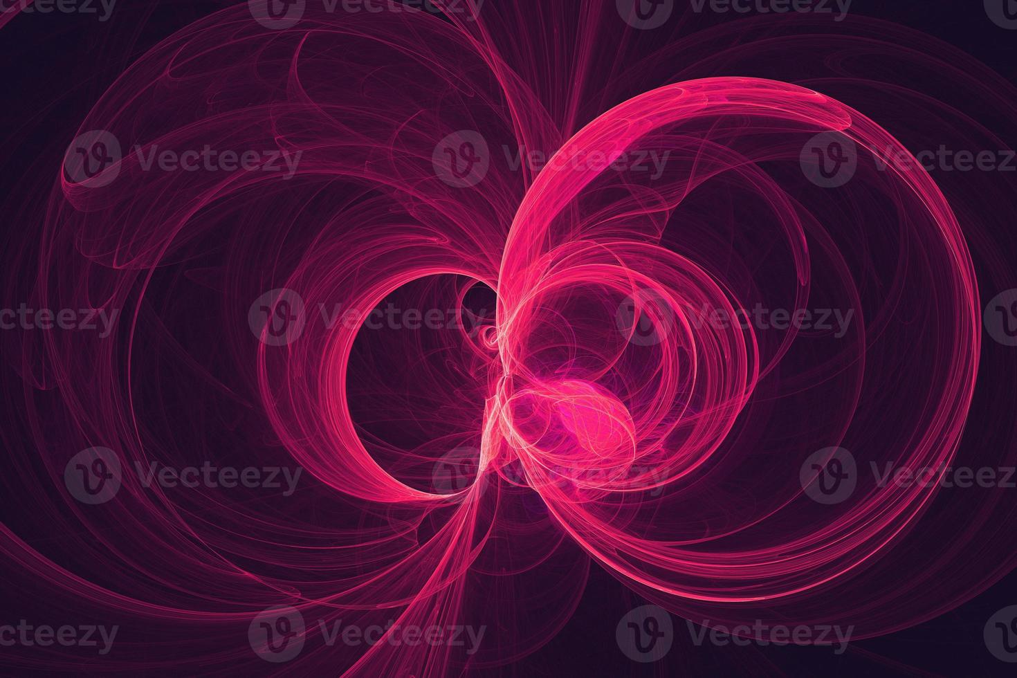 Neon motion digital light spheres 3d rendering in futuristic style. Abstract science background photo