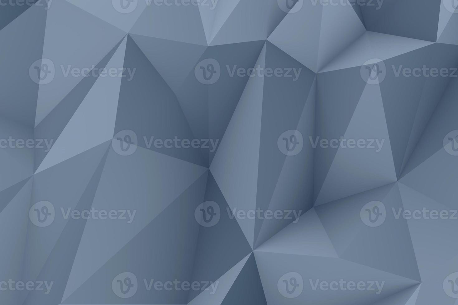 Future grey background in a minimalist style. Triangular polygon 3d rendering photo