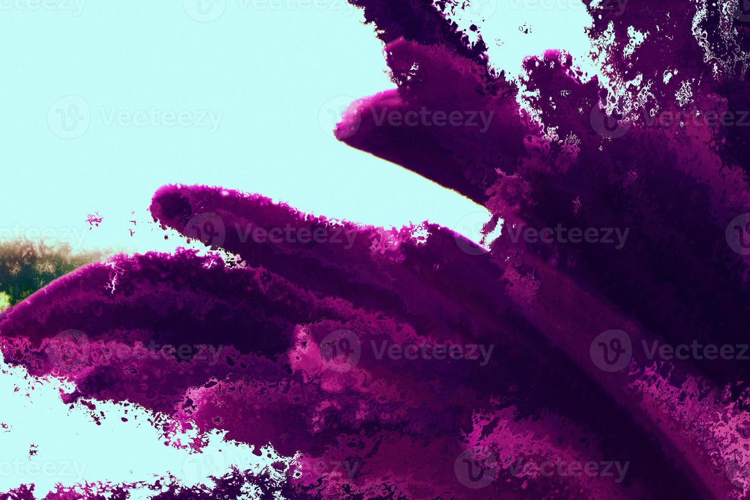 Marbling ink wallpaper. Dark purple natural luxury marble texture. Abstract hand-drawn watercolor background texture. Colorful sand explosion stains on canvas photo