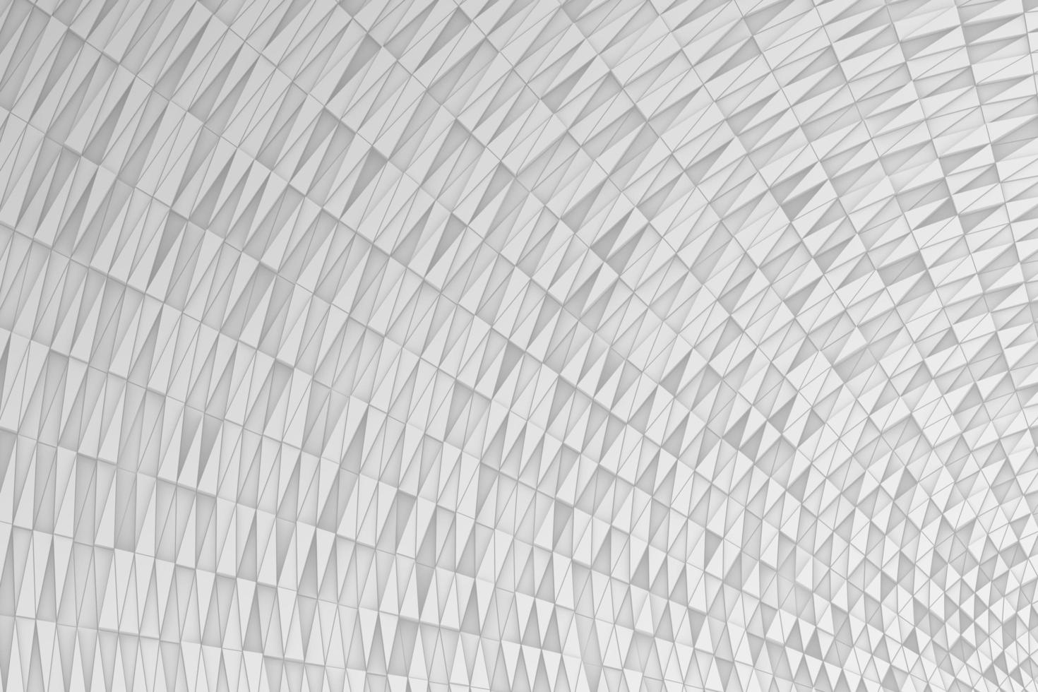 Abstract white small twisted mosaic wall background design. Clean and modern geometric 3d rendering photo