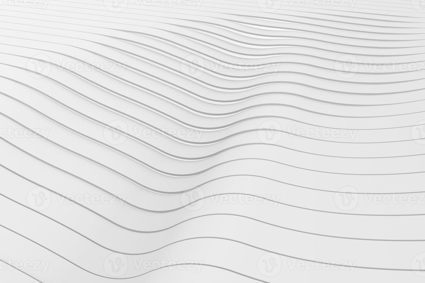 White background with volume lines. Abstract three-dimensional wave band 3d rendering photo