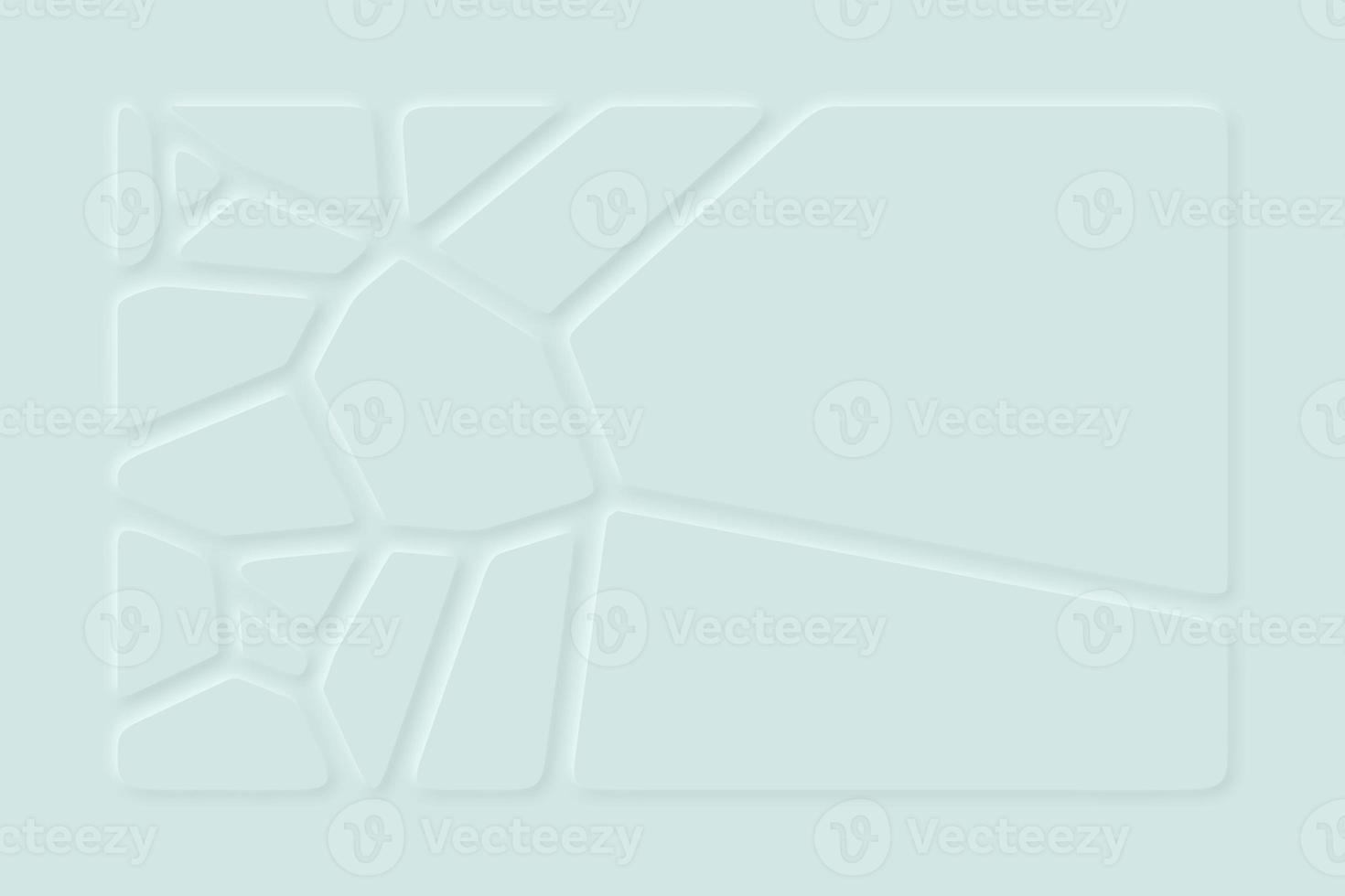 Simple turquoise Voronoi diagram design background in Neumorphism style. Abstract geometric lines wallpaper 3d illustration photo