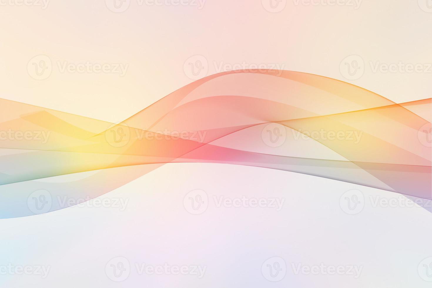 Tender smooth wavy surface design 3d illustration. Abstract liquid gradient wave background in technology and futuristic style photo