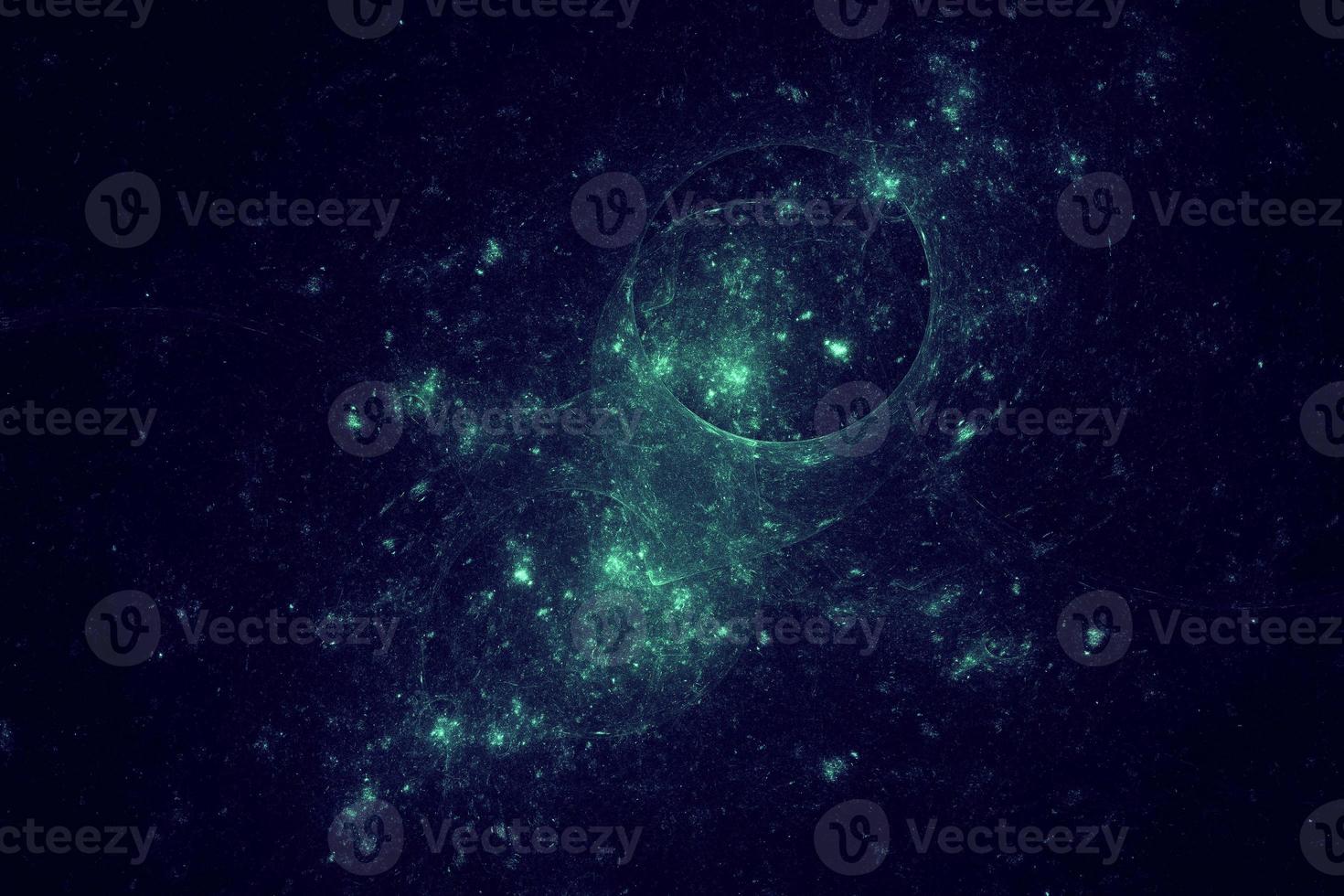 Abstract space 3d illustration. Futuristic galaxy background. Noise effect, and radiant vibes of stardust and light rays. Science and technology backdrop photo