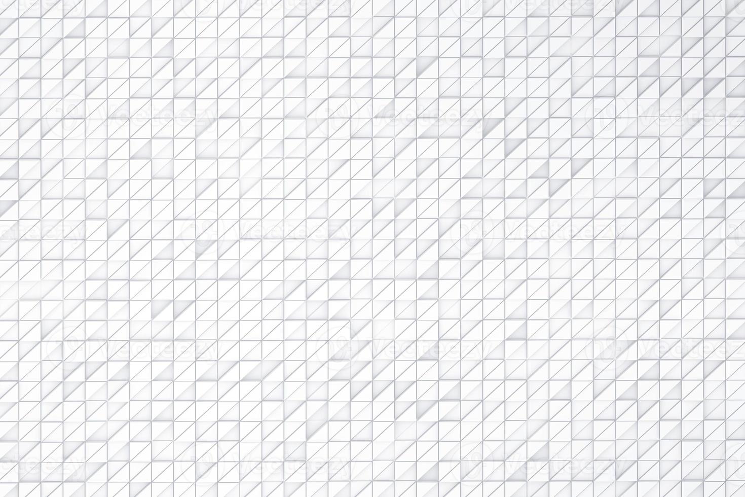 White small triangle mosaic background. Abstract geometric 3d illustration photo
