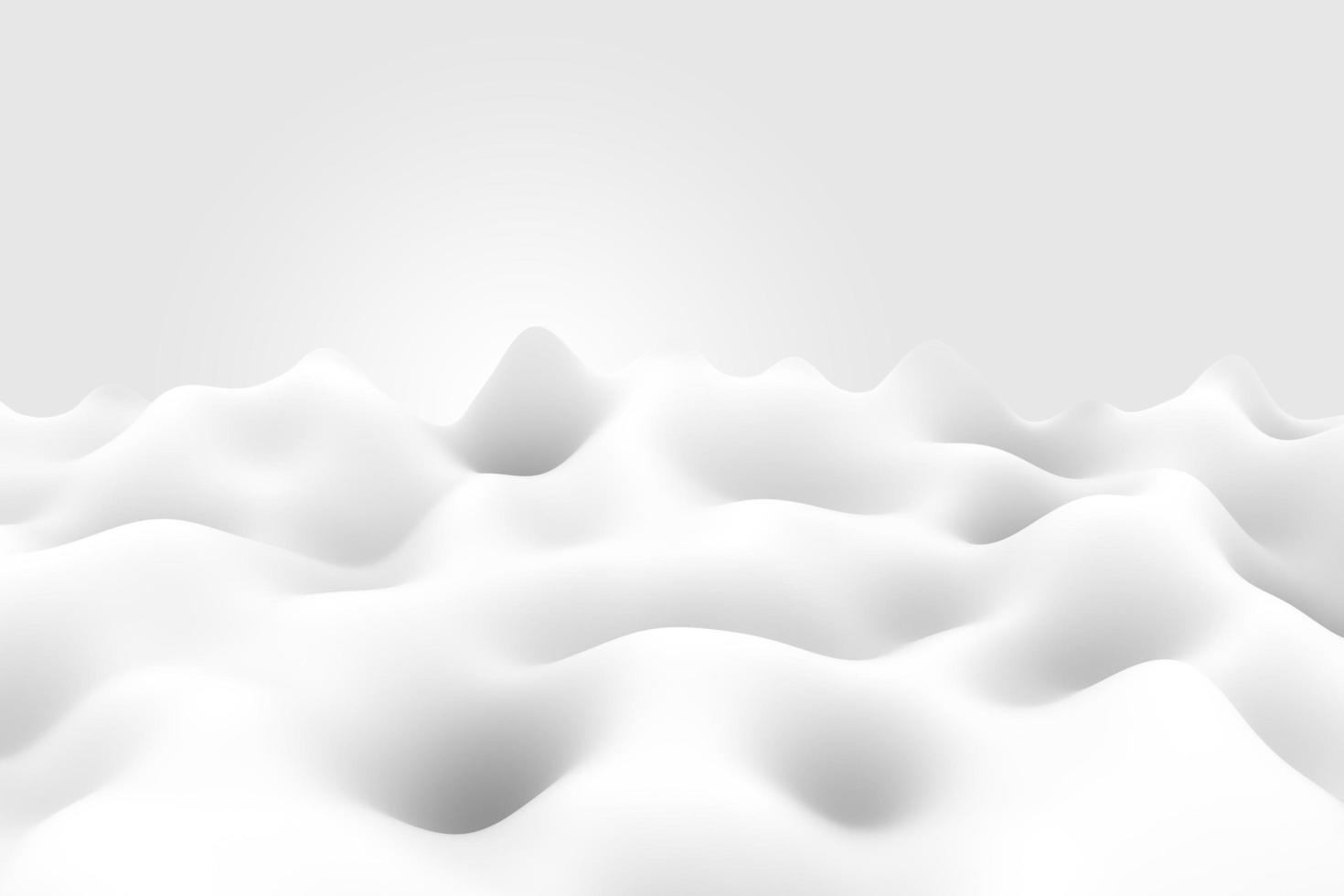 Minimalist elegant grey gradient wave on white background. Wavy silk flow 3d rendering photo