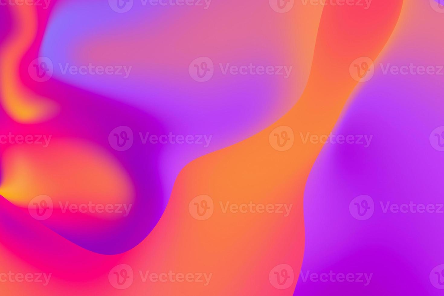 Holographic liquid gradient background. Stylish holographic fluid wallpaper in trendy color. Abstract 3d rendering photo