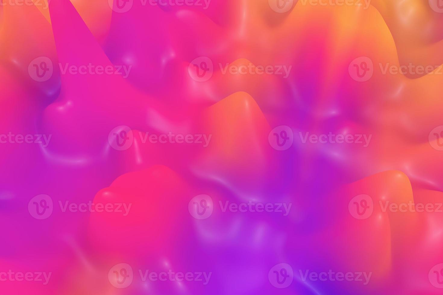 Holographic liquid gradient background. Trendy fluid wave 3d rendering. Abstract stylish blurred texture. Yellow, green, and blue color composition photo