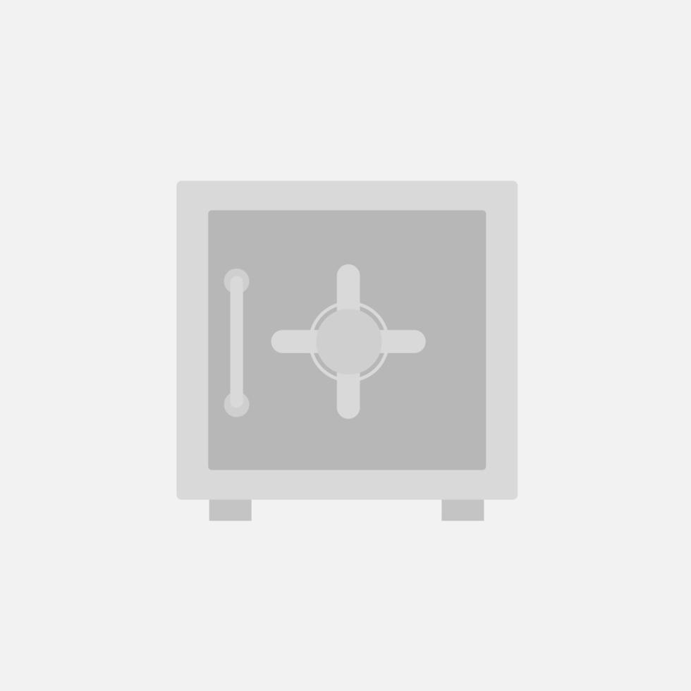flat vector icon of safe with security code to open it, for finance, investment, business, savings,etc.