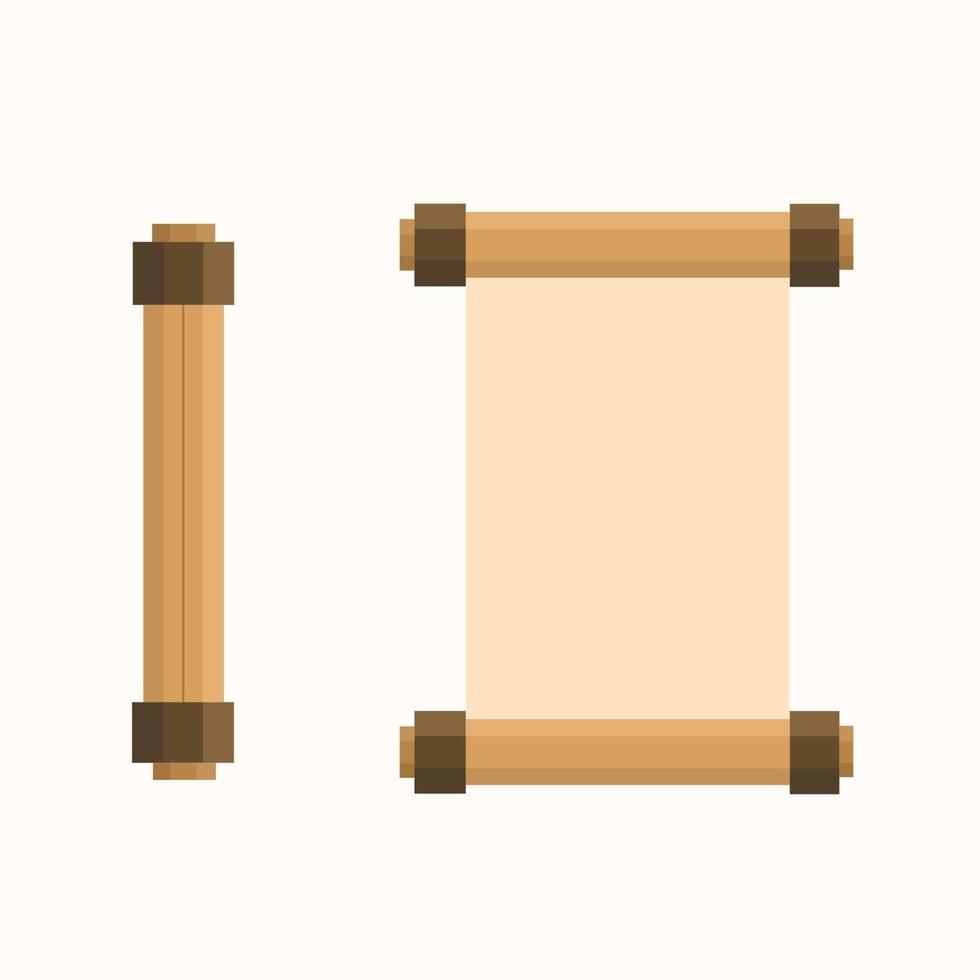 conjunto de ilustración de icono plano de carta de rollo vintage vector