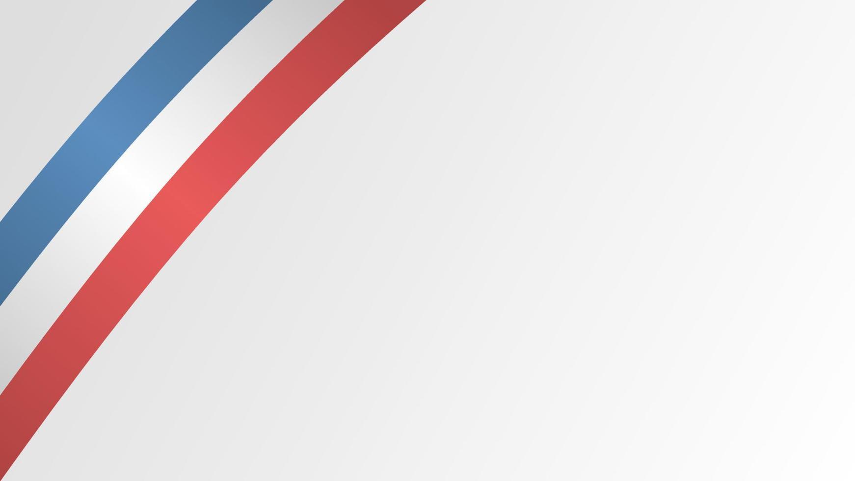 blank white background with french flag on the side vector