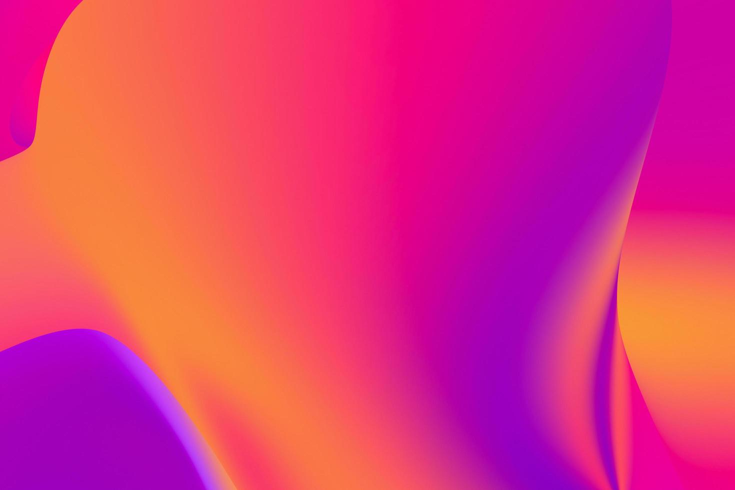 Purple and yellow wavy liquid gradient smooth background. Abstract holographic fluid 3d rendering visualization photo