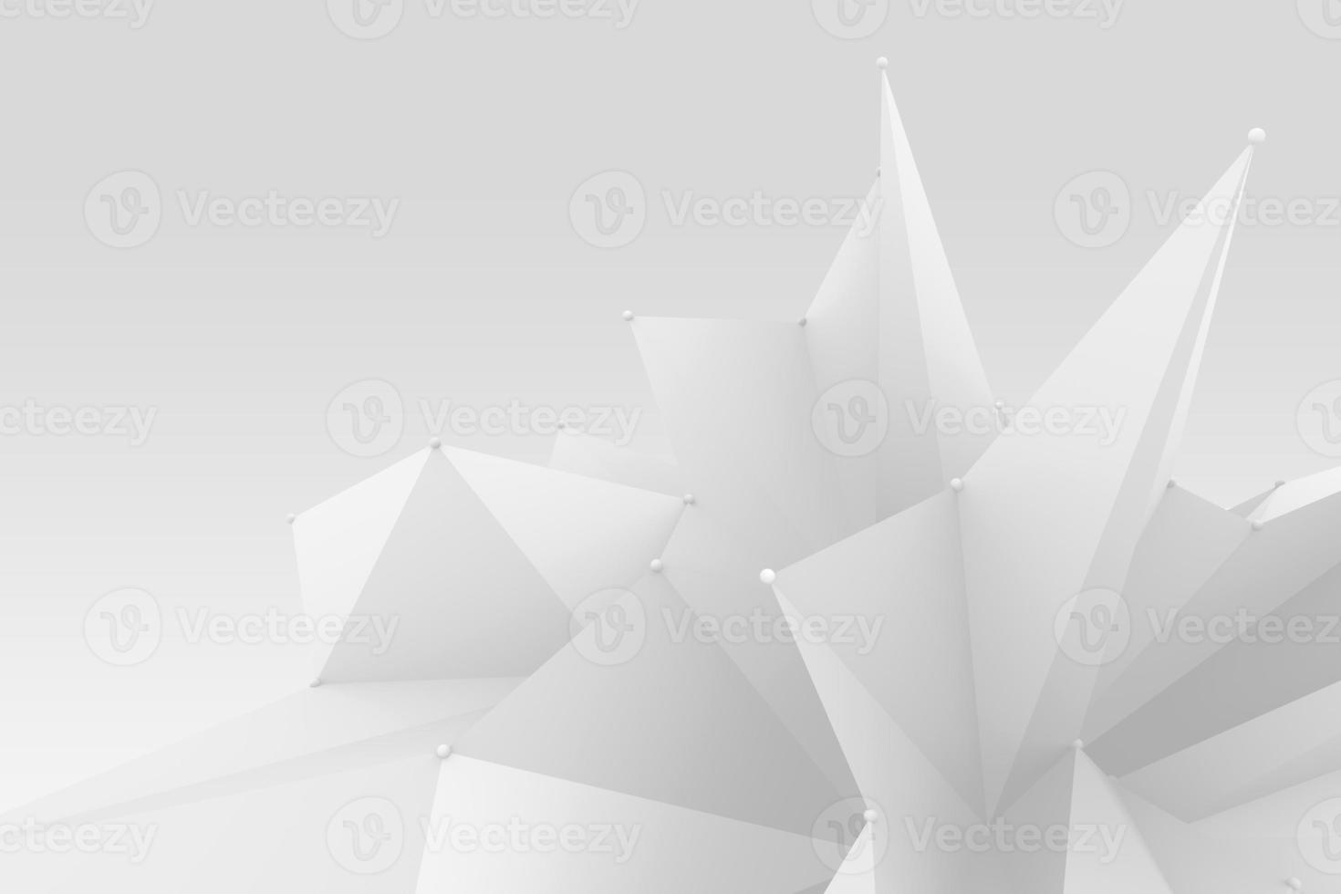 Polygon shape on white background. Abstract geometric object 3d illustration photo