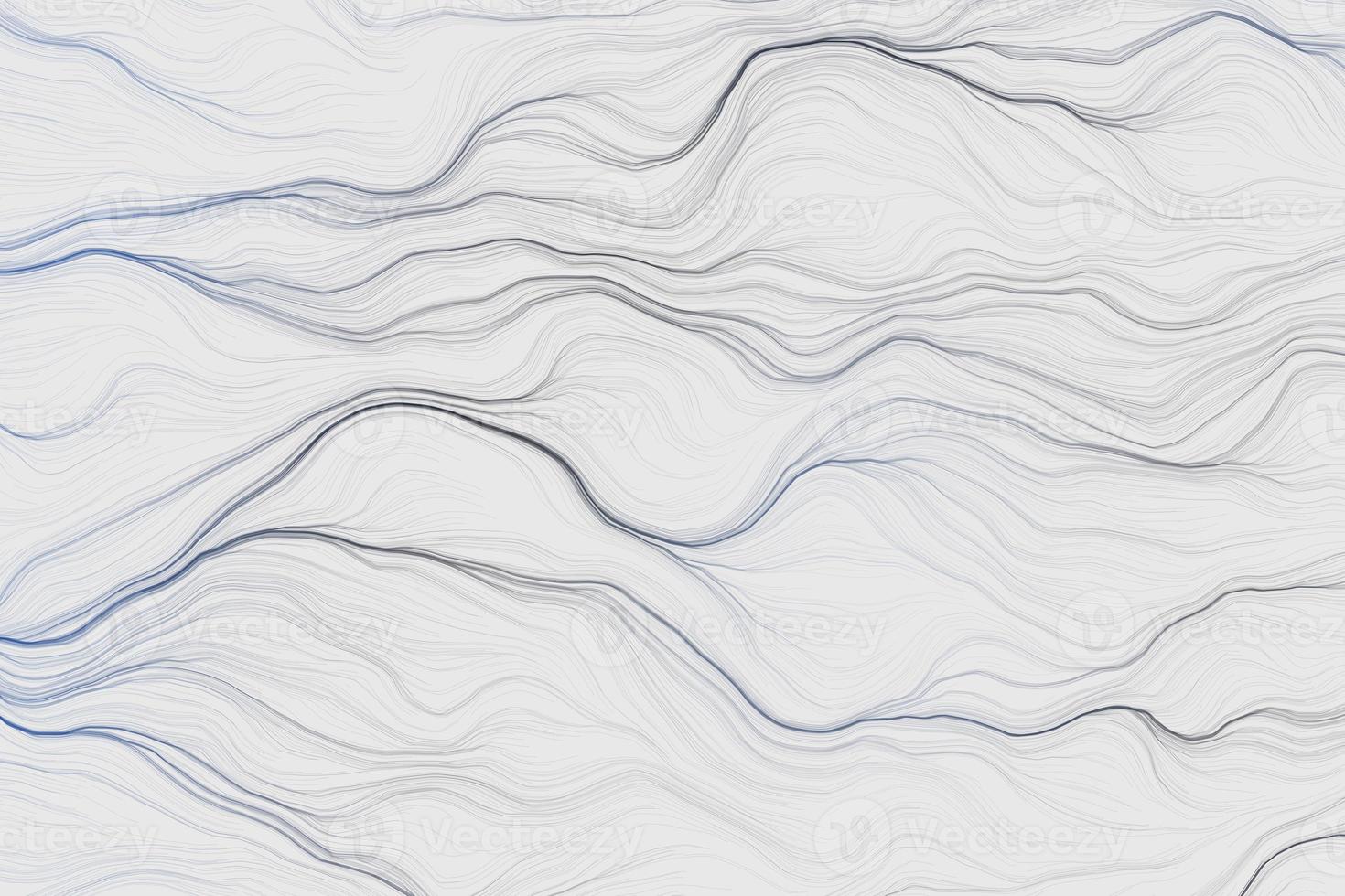 campo de partículas degradado gris y azul sobre fondo blanco. tecnología abstracta y textura de líneas de cuadrícula de neón futurista. ciencia 3d ilustración foto
