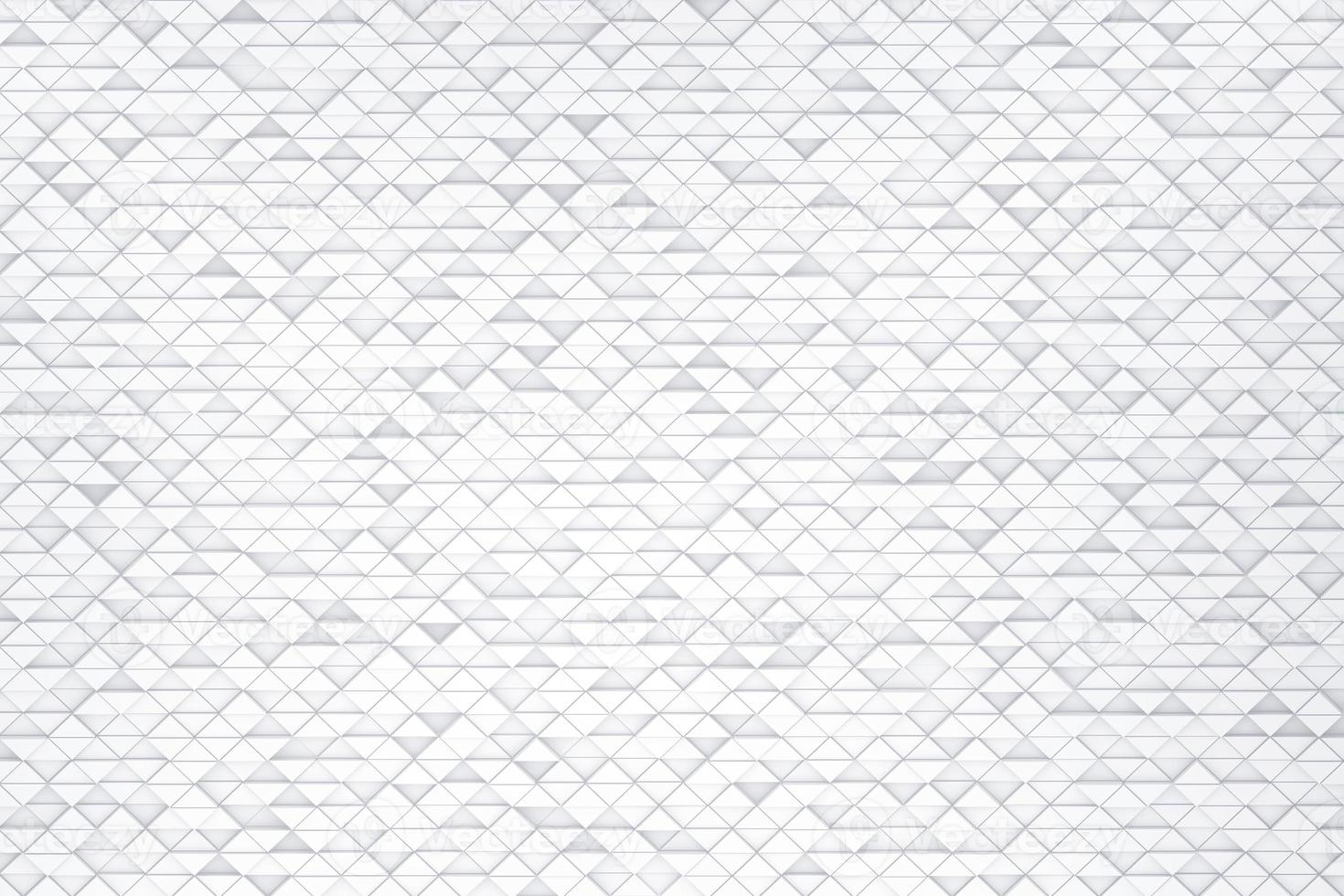 Moving white triangle shapes background 3d rendering. Abstract geometric three-dimensional visualization photo