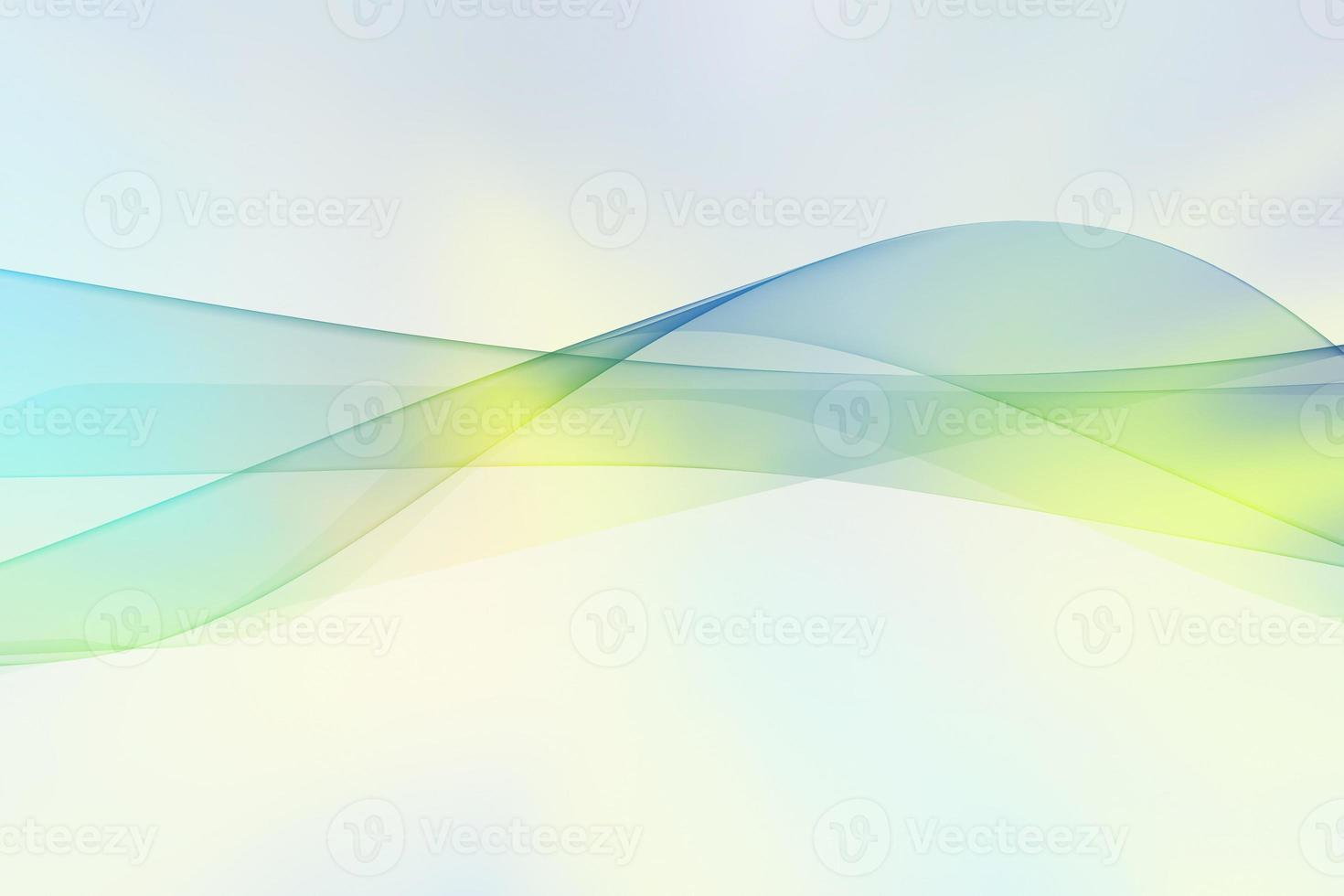 Green, yellow and blue tender fluid gradient wave background. Abstract 3d illustration photo