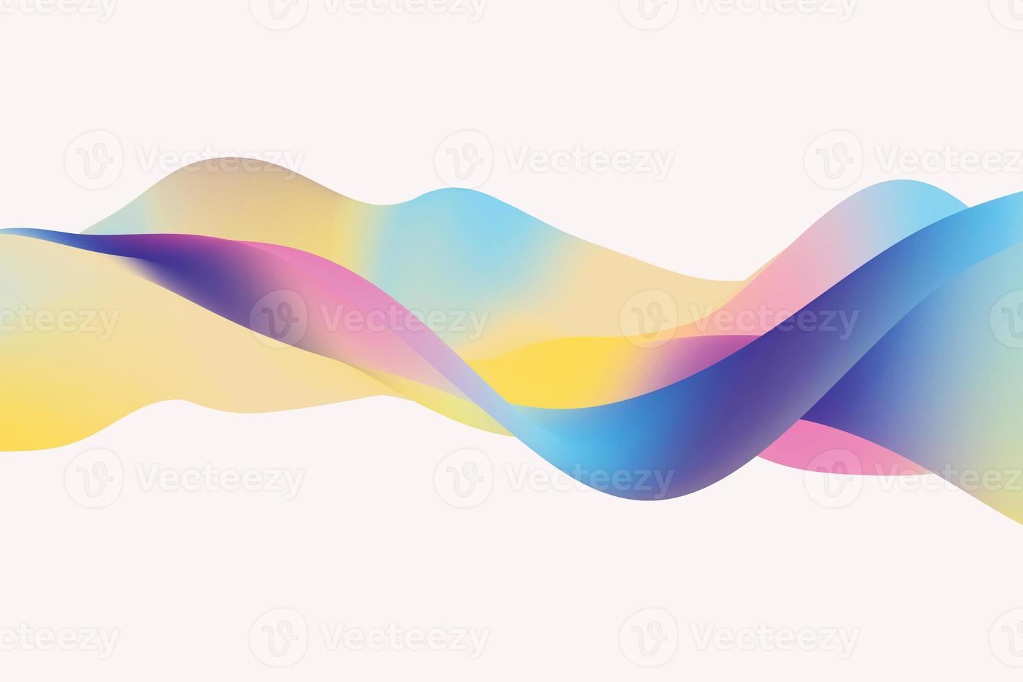 Tender gradient wave background. Abstract wavy shape 3d rendering photo