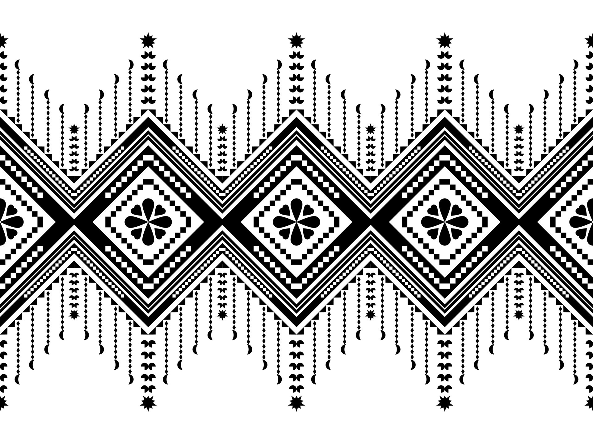 Geometric Print, Fabric Design Illustration. Royalty Free SVG