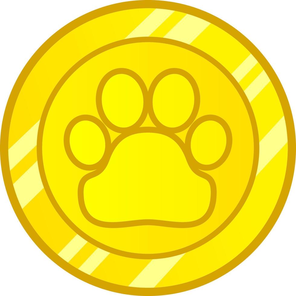 Pet Coin Emote vector