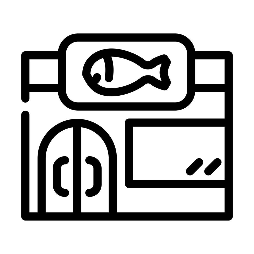 store fish line icon vector illustration