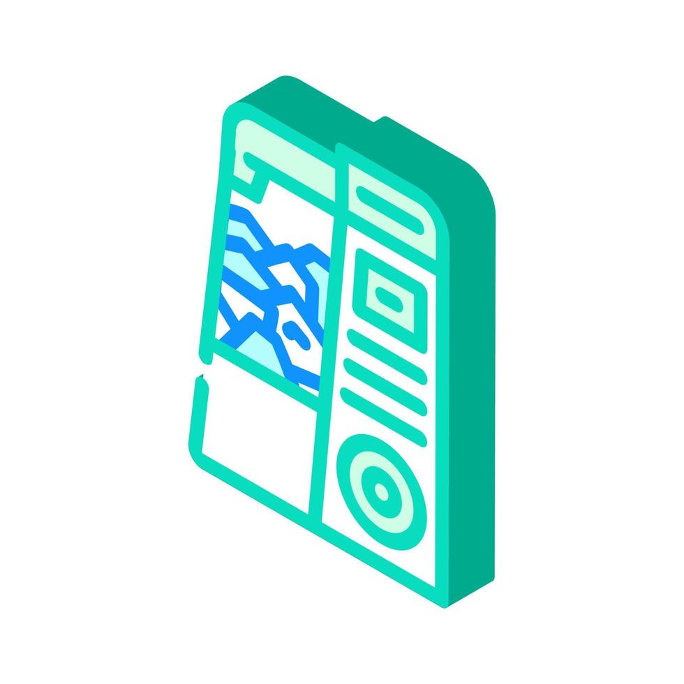 ice maker isometric icon vector illustration