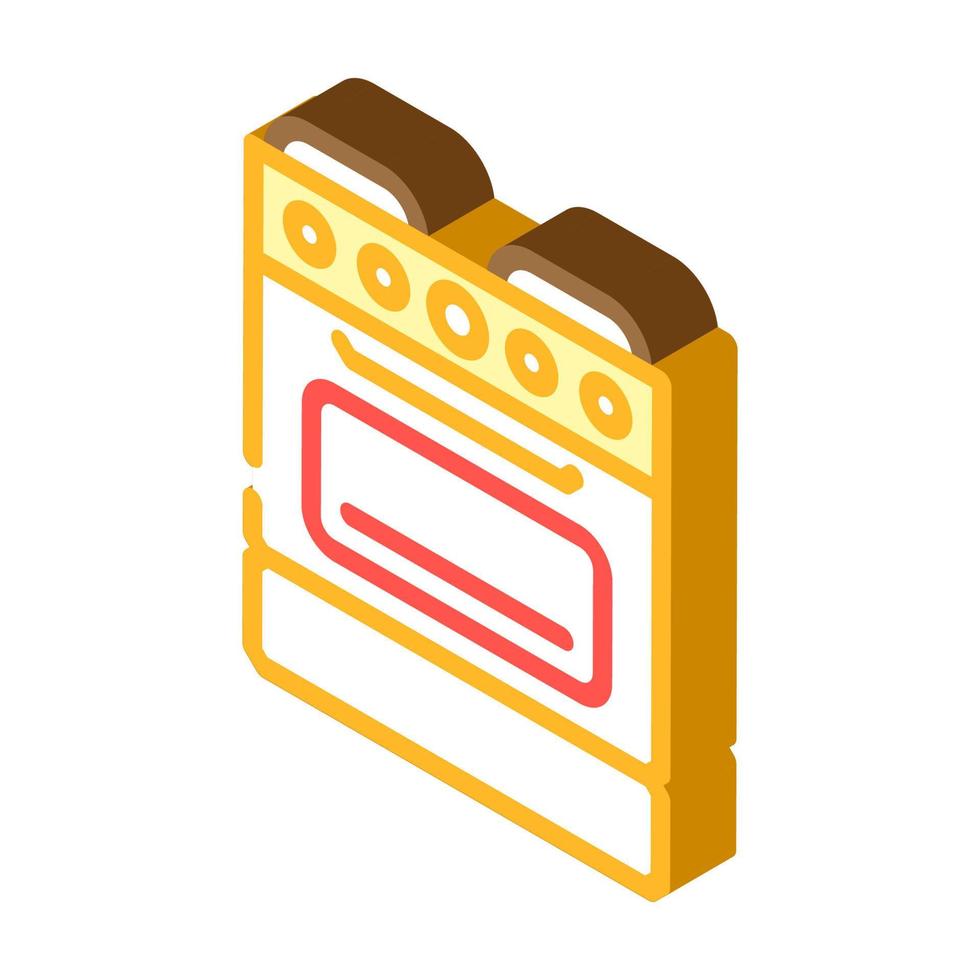 oven kitchen appliance isometric icon vector illustration