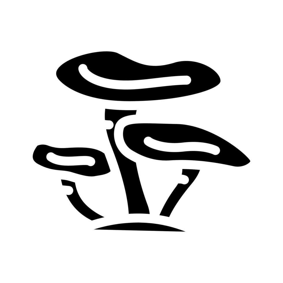 fungus mushroom glyph icon vector illustration