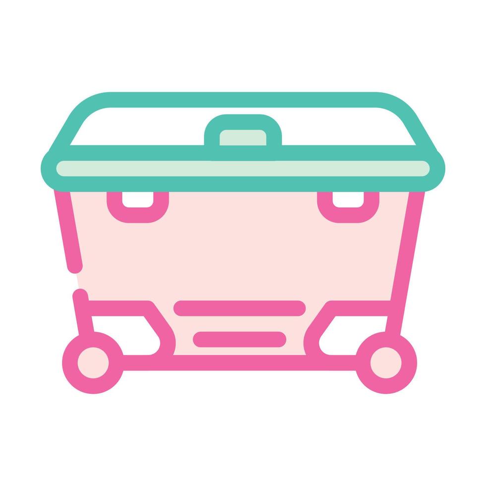 waste container color icon vector illustration