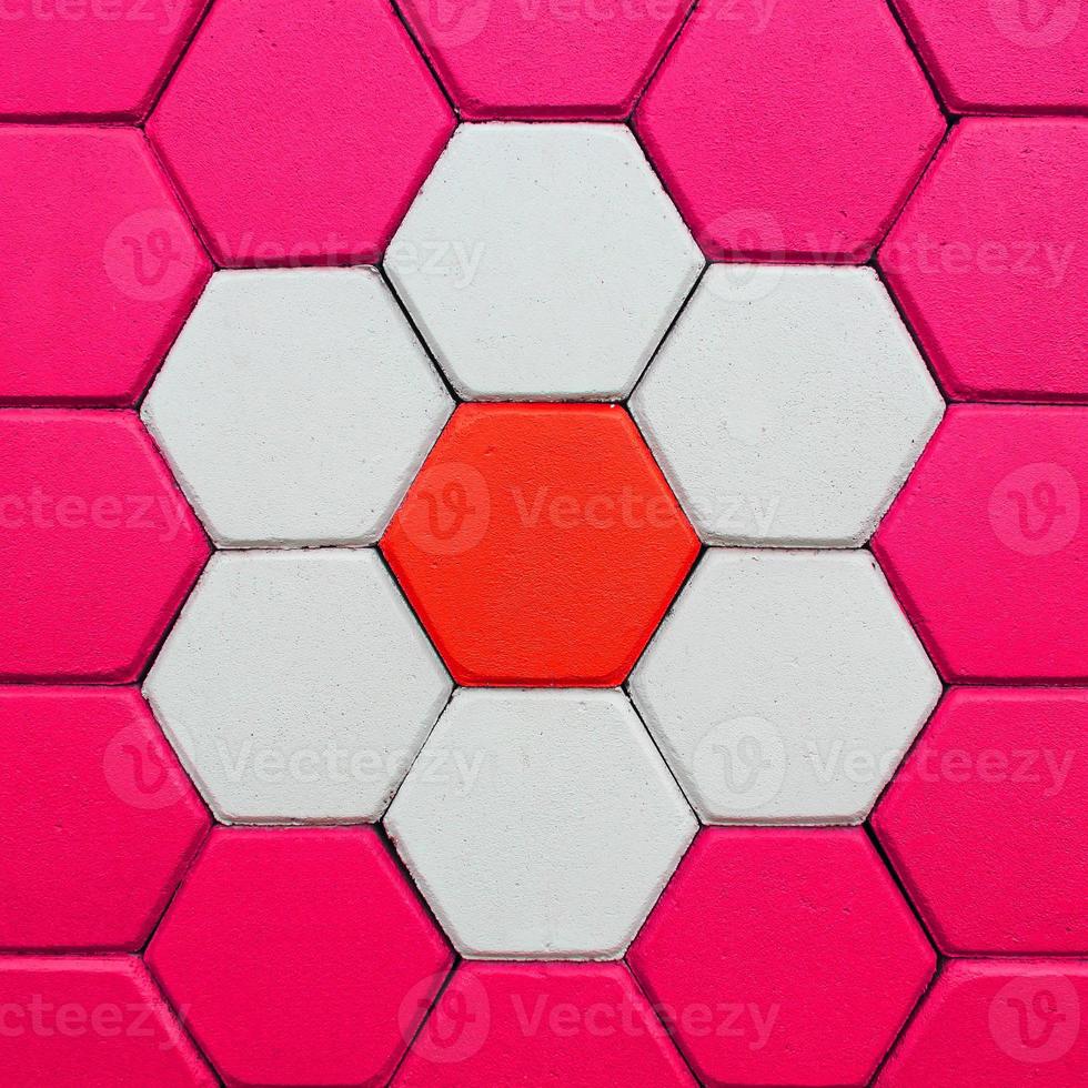 Hexagonal brick flooring background texture photo
