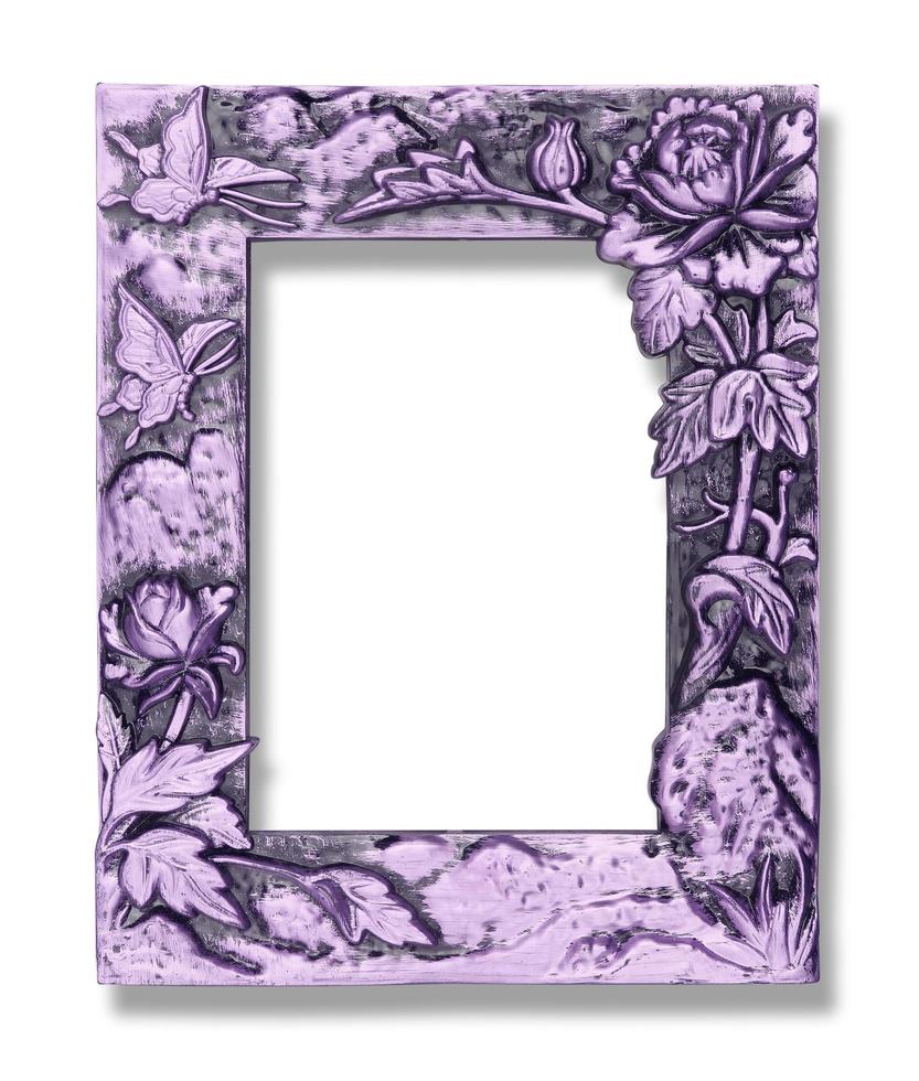 picture frame with a decorative pattern on white background photo