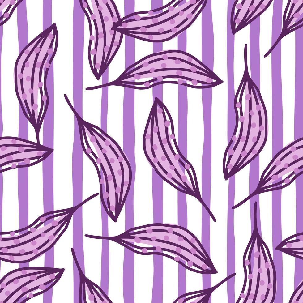 Creative organic line leaves seamless pattern. Modern botanical wallpaper. vector