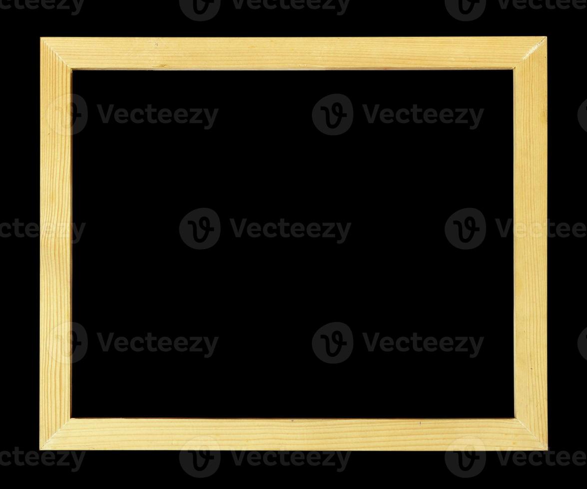 Wood frame isolated on black background photo