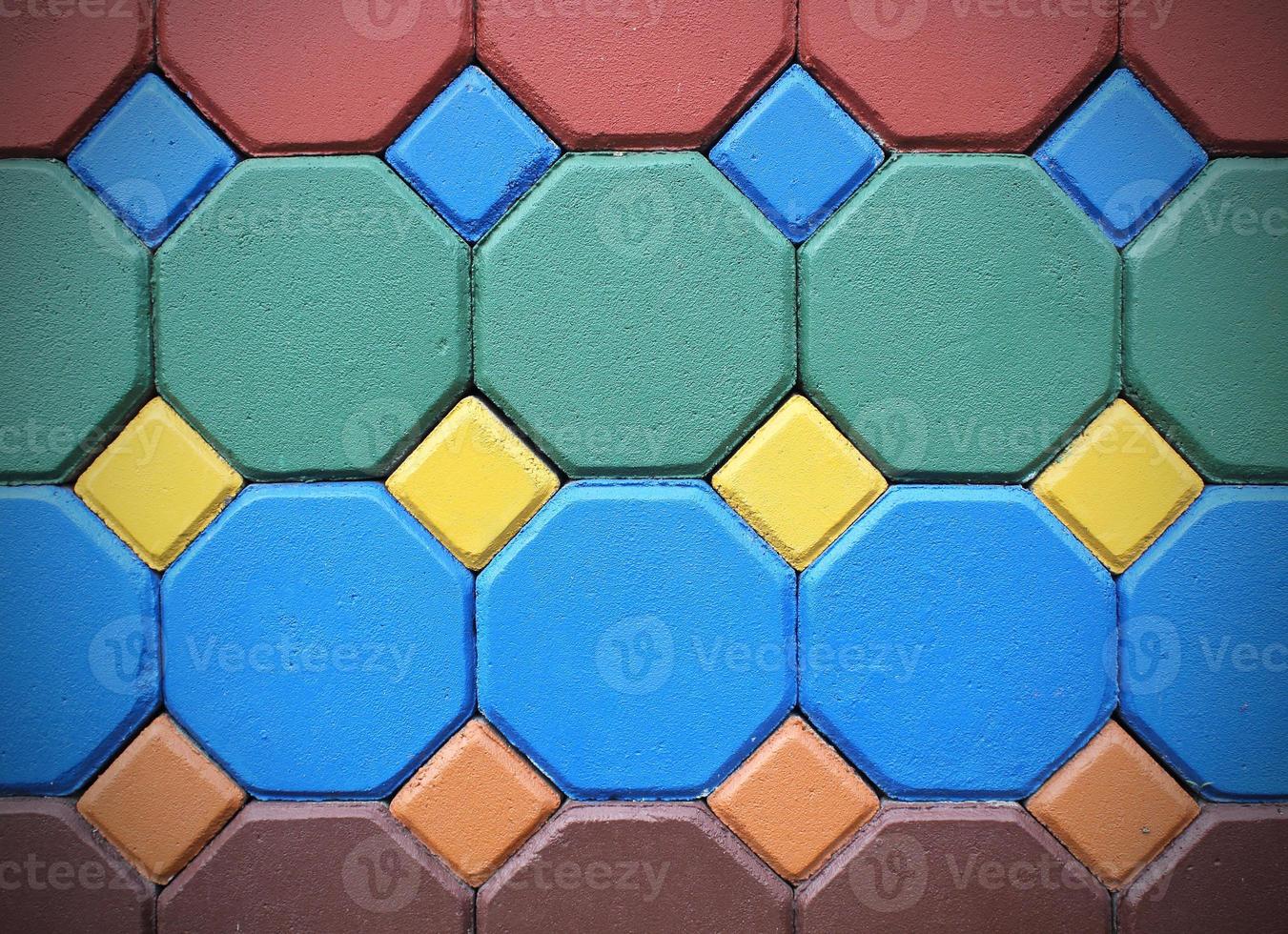Hexagonal brick flooring background texture photo