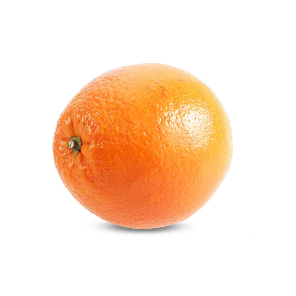 Ripe orange isolated on white background photo