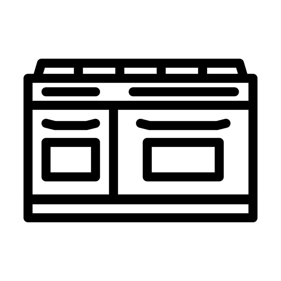 gas range line icon vector illustration