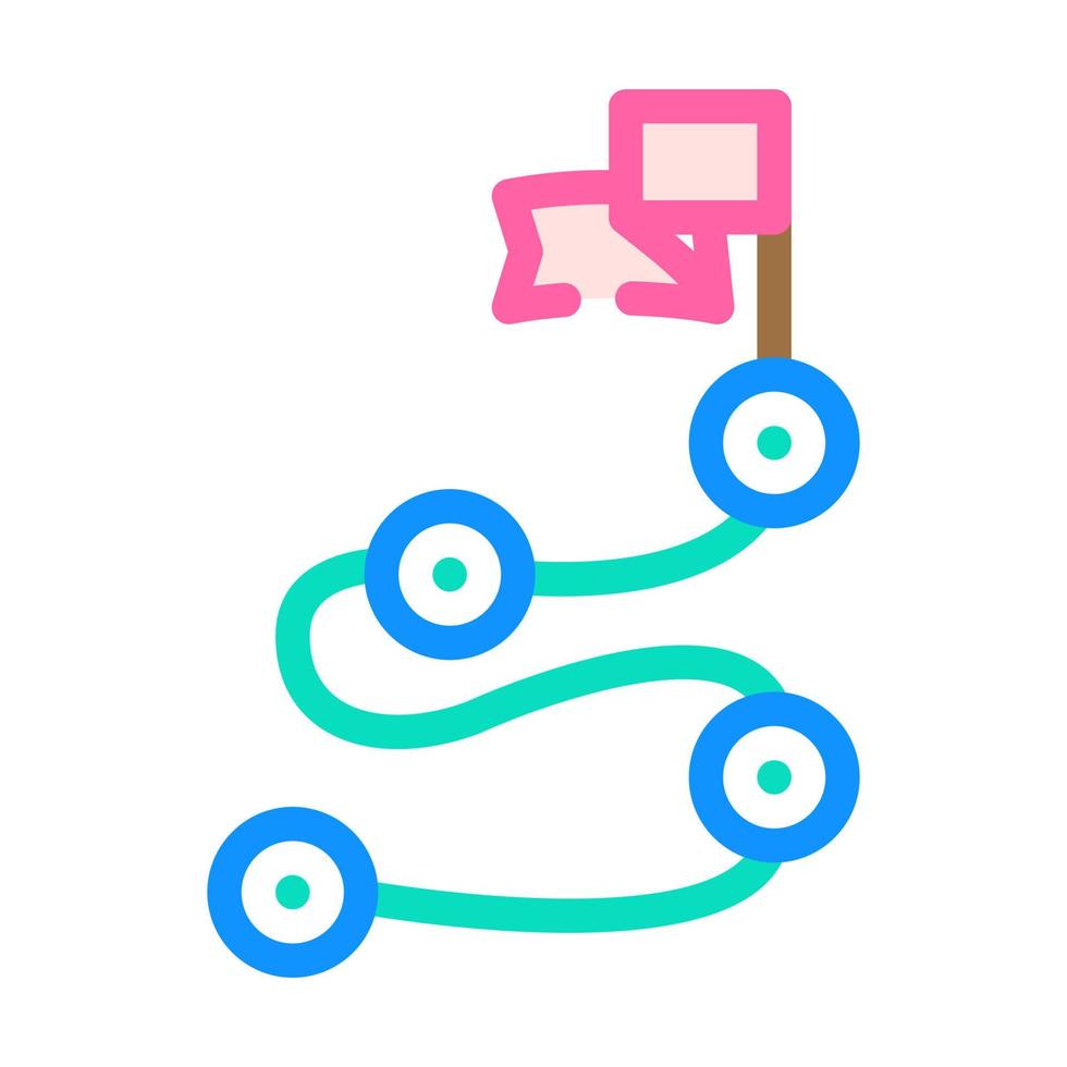 goal achievement of company color icon vector illustration