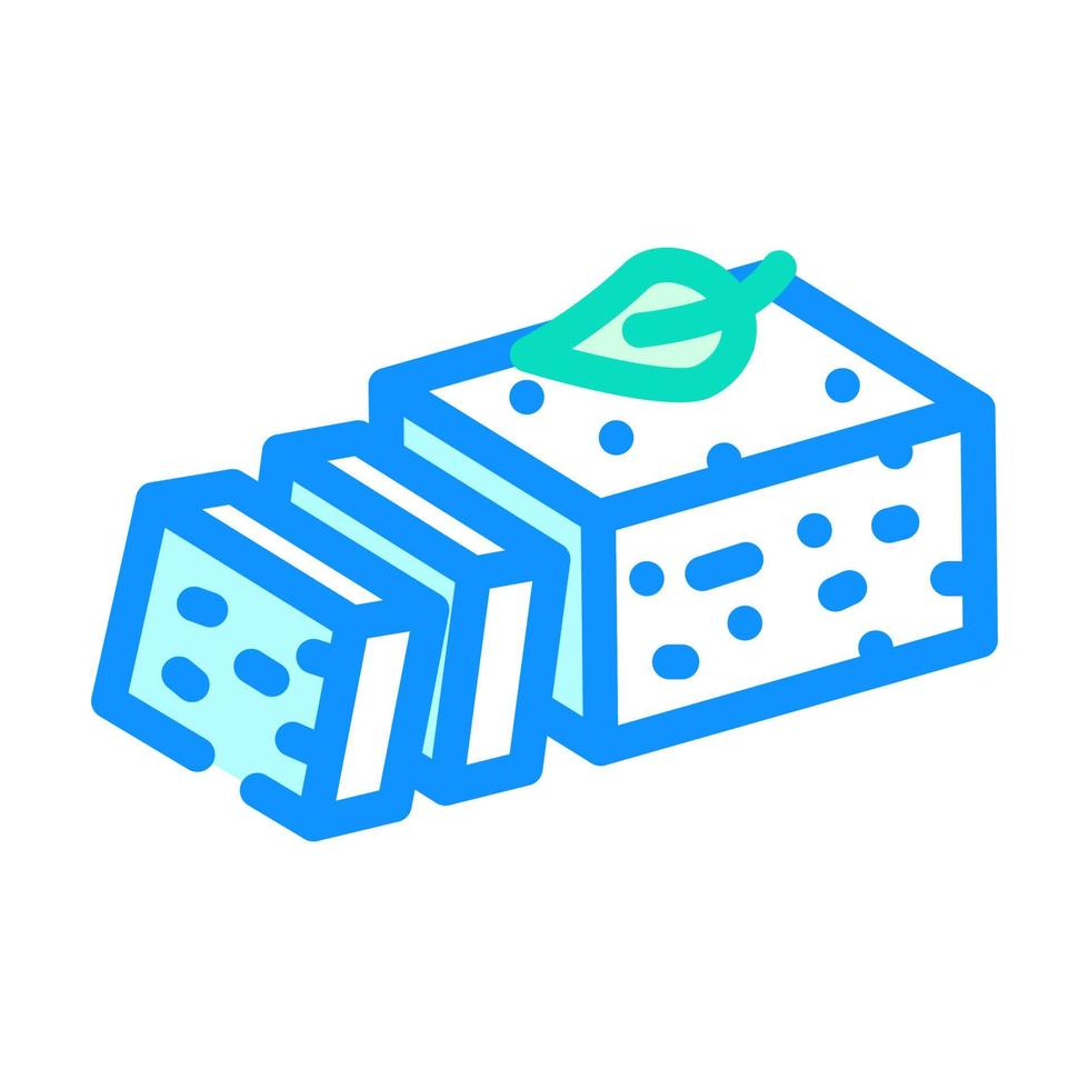 feta cheese color icon vector illustration