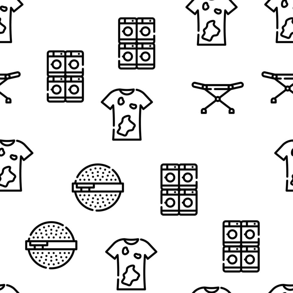 Laundry Service Tool Vector Seamless Pattern