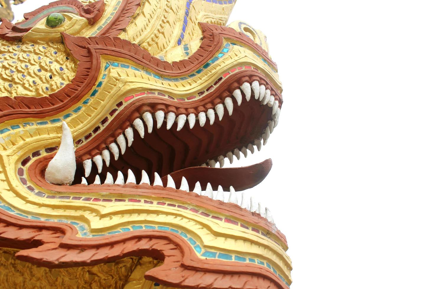 Traditional thai style art of naga head photo