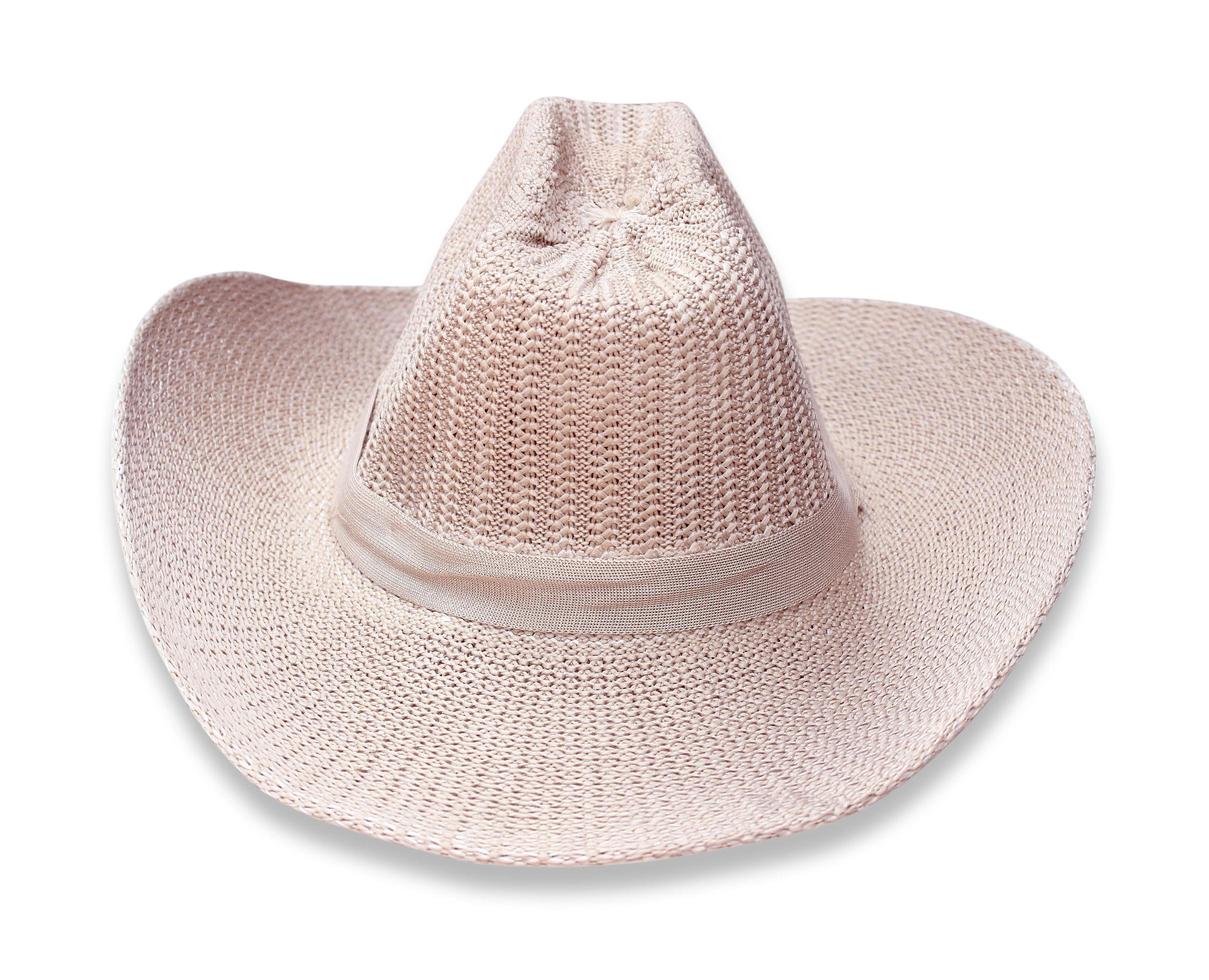 Pretty straw hat  on white background photo