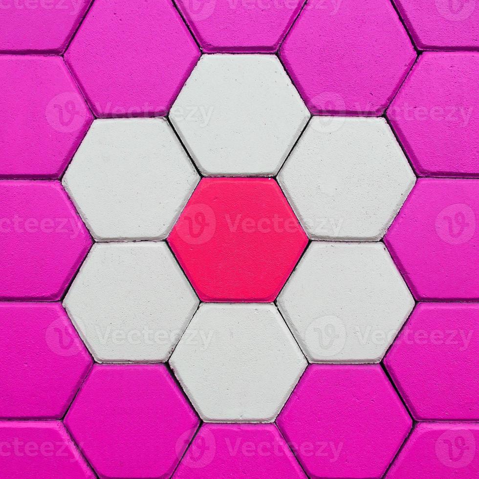 Hexagonal brick flooring background texture photo