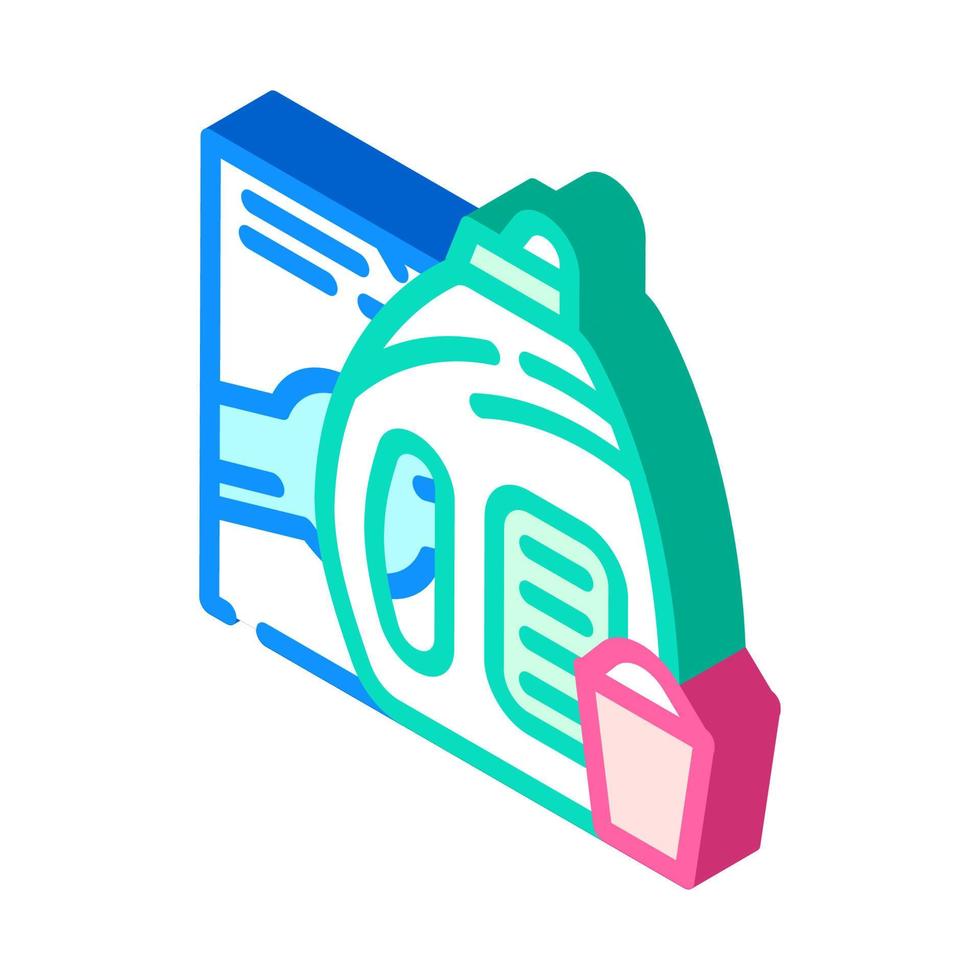 laundry set isometric icon vector illustration
