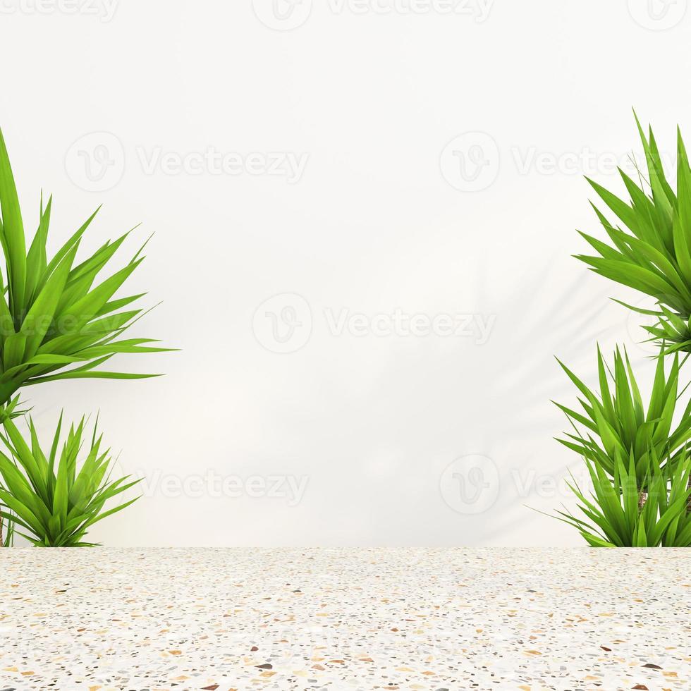 Empty podium mockup display with for product presentation. 3d rendering photo