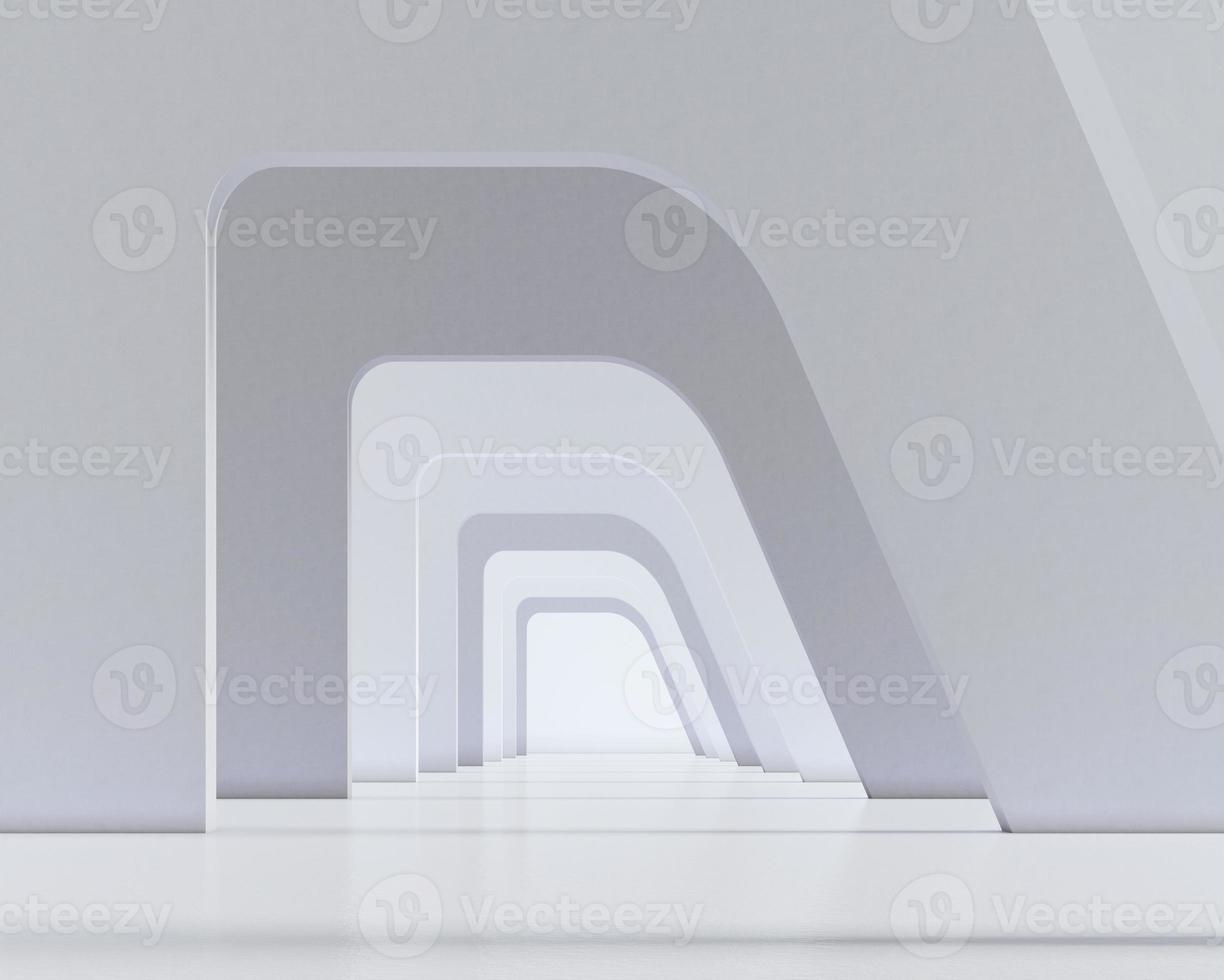 Minimalist abstract background door with product presentation. 3d rendering photo