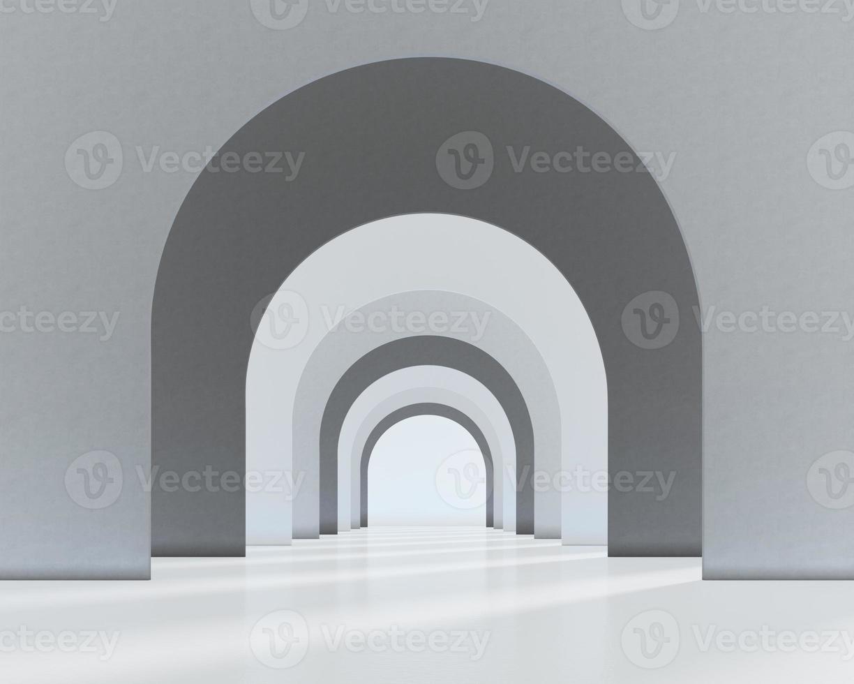Minimalist abstract background door with product presentation. 3d rendering photo