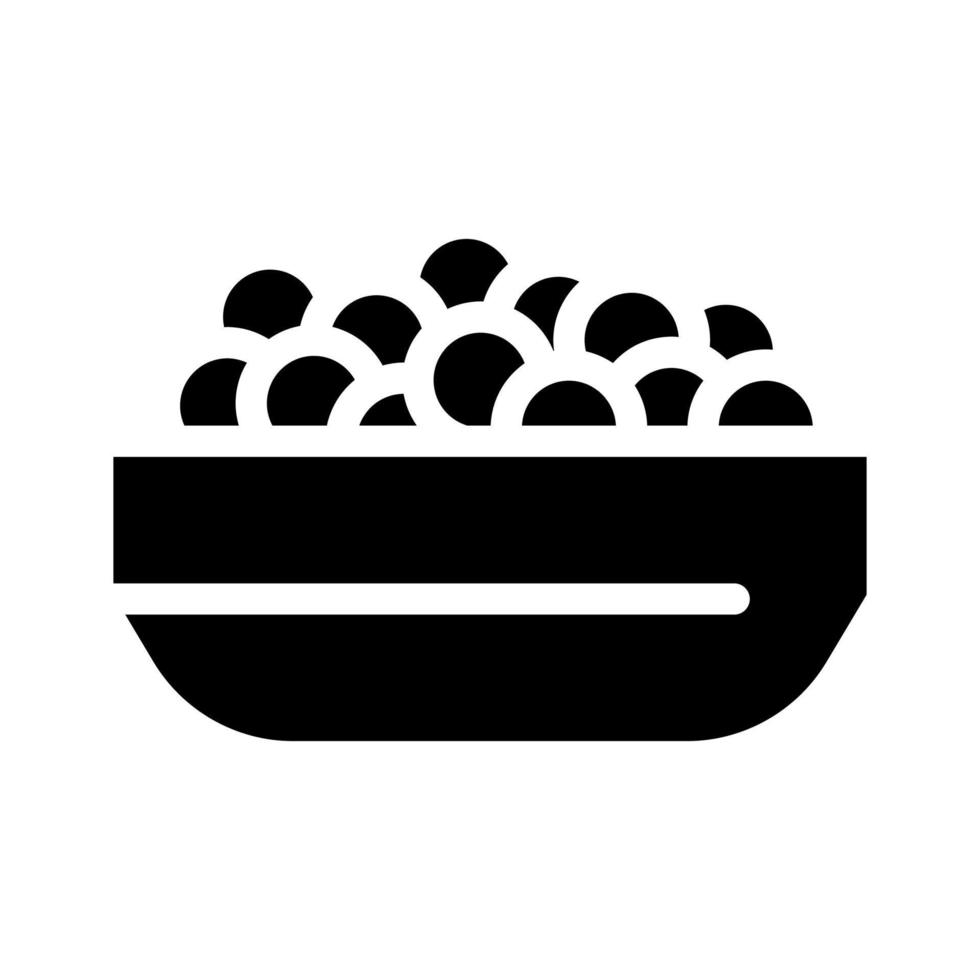 caviar fish glyph icon vector illustration