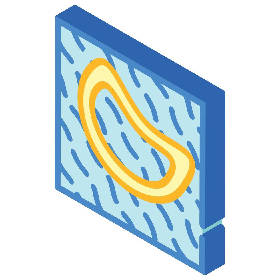 coral on water isometric icon vector illustration