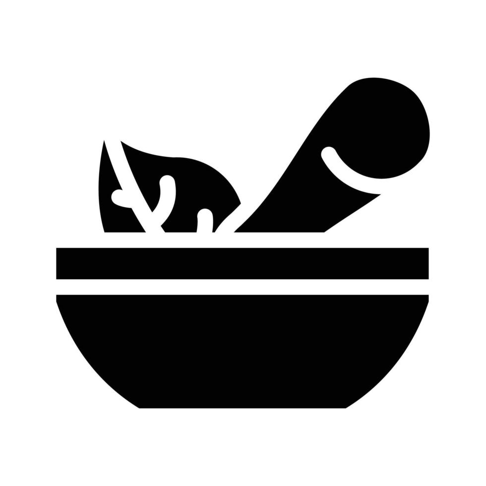 bowl with pounder glyph icon vector illustration