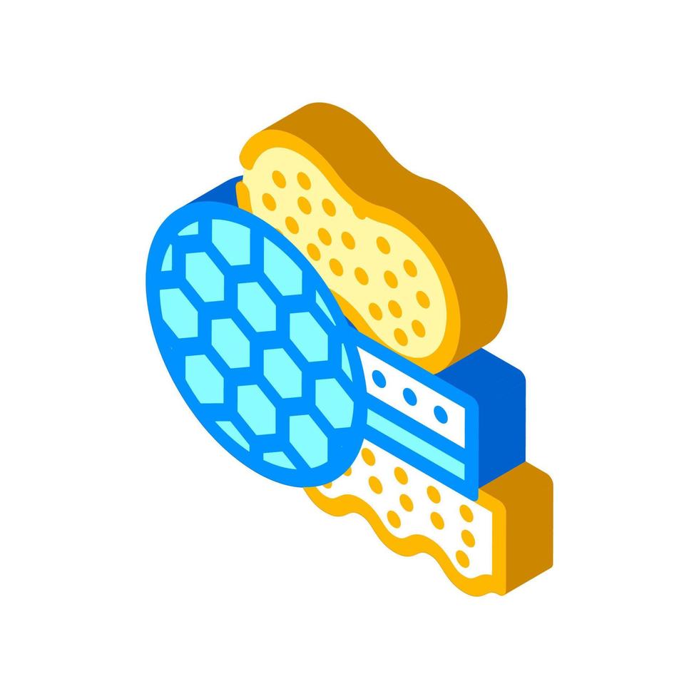 different sponges for car polishing isometric icon vector illustration