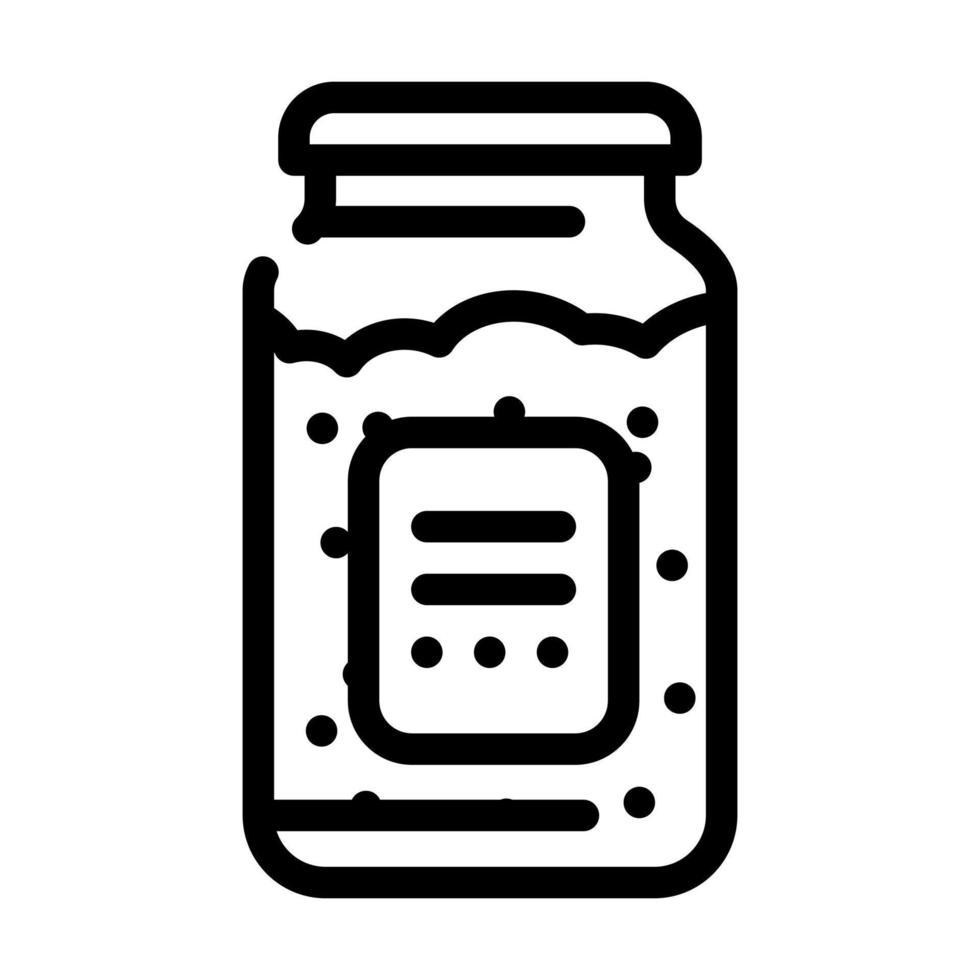 bottle for storage gluten free food line icon vector illustration